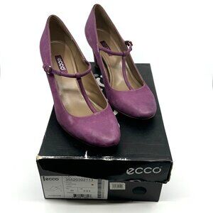 ECCO Nephi Aubergine T-Strap Mary Jane Pumps Size 9-9.5